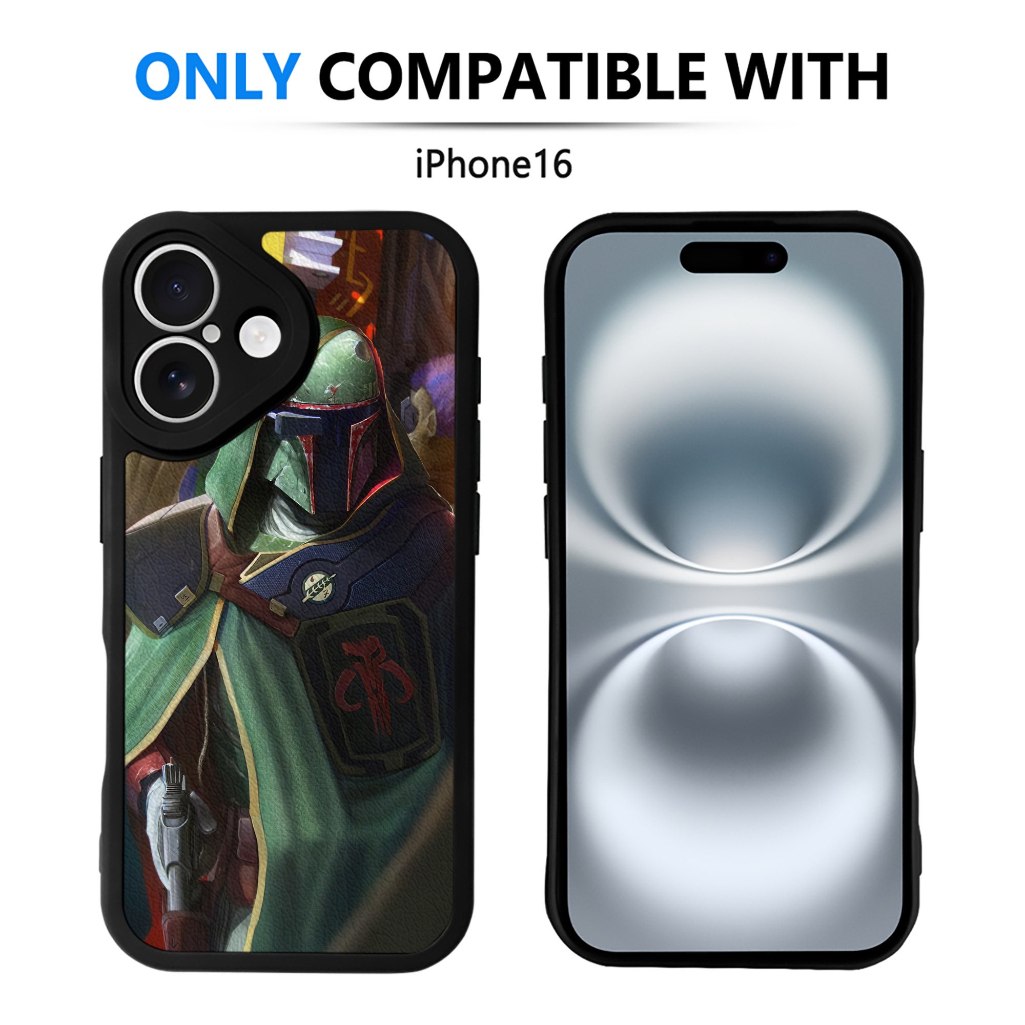 （画像用） スター・ウォーズ Star Wars 【iPhone 16シリーズ対応】シリコンスマホケース（レザー調） 材質：シリコン